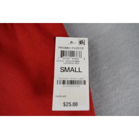 ID Ideology Men's Small Fleece Shorts 2-Pocket Drawstring Waist Licorice Red - Picture 6 of 8